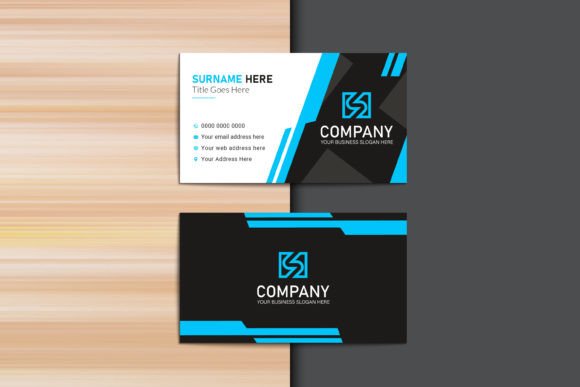 Download Blue Geometric Graphic Business Card - Business Collection