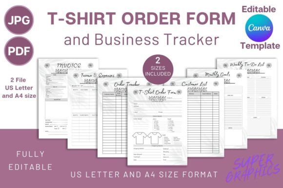 Download T-Shirt Order Form - Business Tracker - Premium Resources