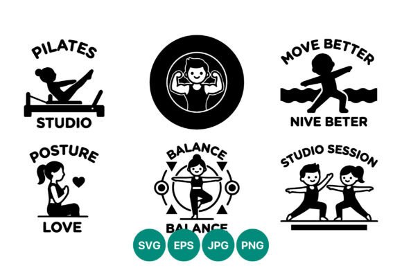Download Pilates Posture Balance Studio Icons - Icons Collection