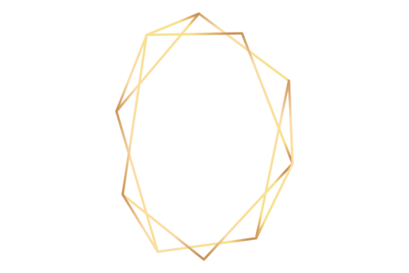 Download Gold Polygonal Frame. Elegant Geometric - Polygonal Collection