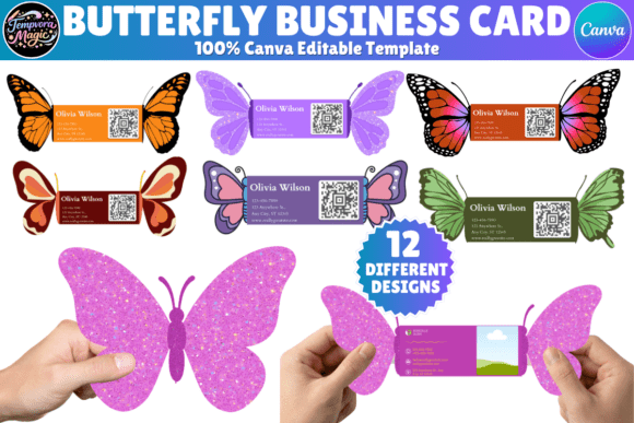Download Butterfly Shaped Business Card Template - Premium Resources