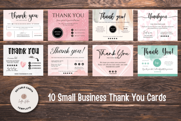 Download 8 Small Business Thank You Cards Bundle - Premium Resources